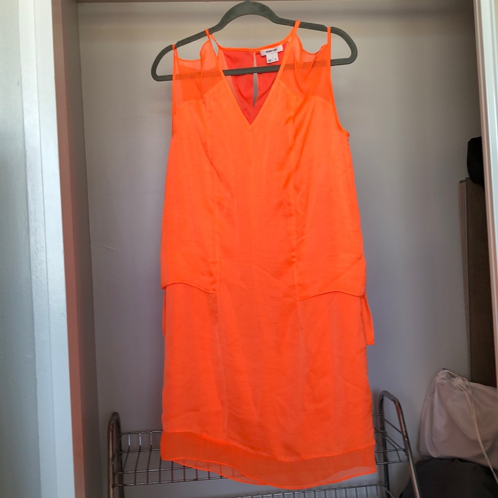 Helmut Lang orange casual dress size 2